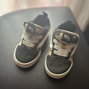 Vans Kids Black and Tan Camouflage Sneakers